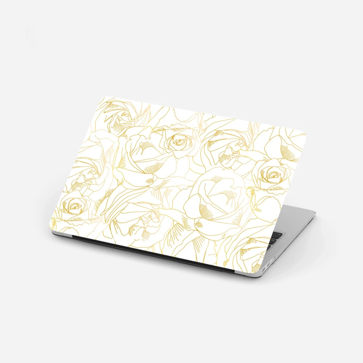 Laptop-Aufkleber goldene rosen linienzeichnung – Wallnifity® Laptop-Aufkleber goldene rosen linienzeichnung – Wallnifity®