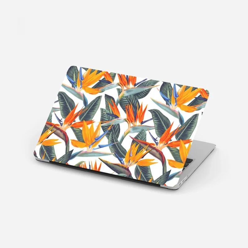 Laptop-Aufkleber mediterrane promenade mit pastellfarbenen häusern – Wallnifity®