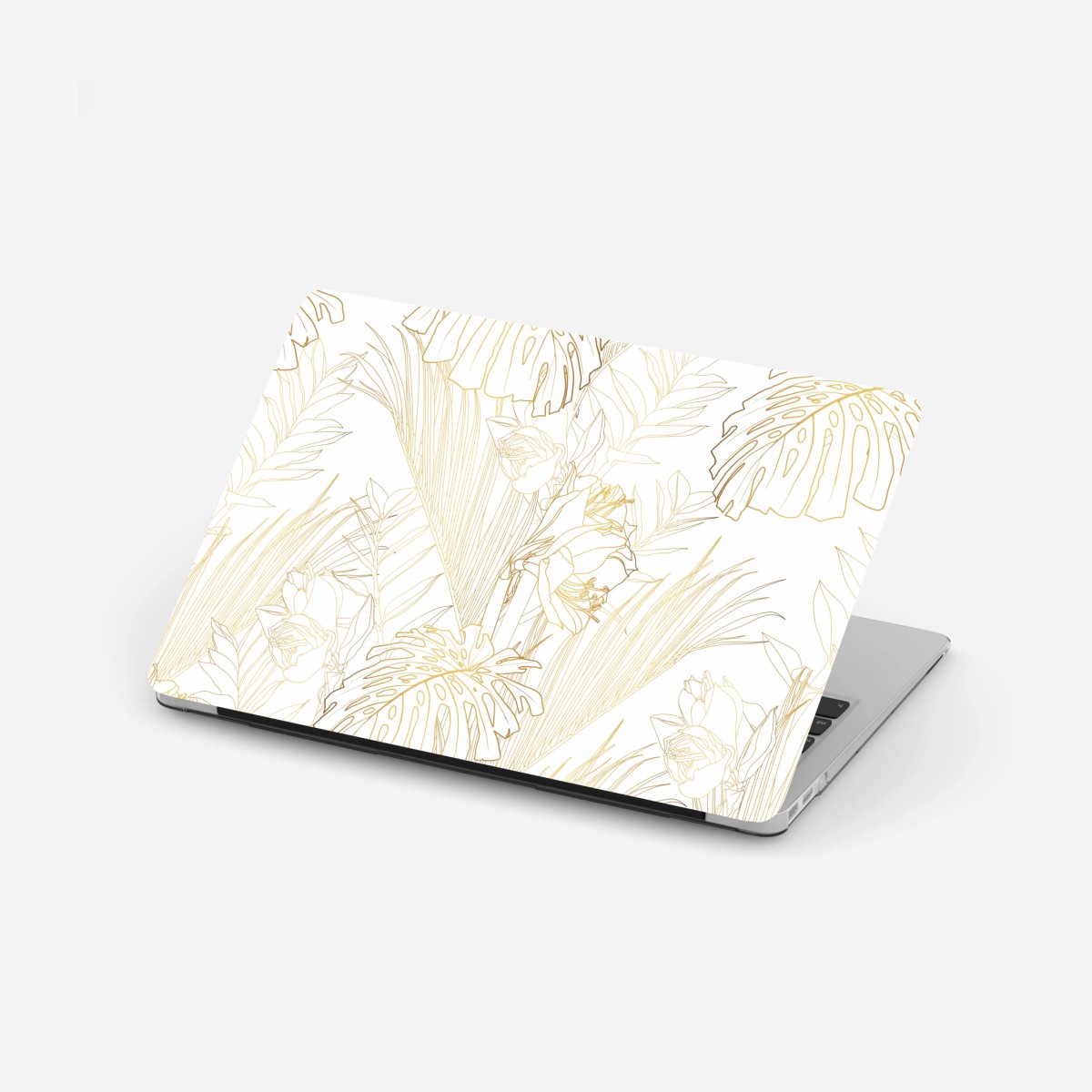 Laptop-Aufkleber goldenes tropisches blattmuster – Wallnifity® Laptop-Aufkleber goldenes tropisches blattmuster – Wallnifity®