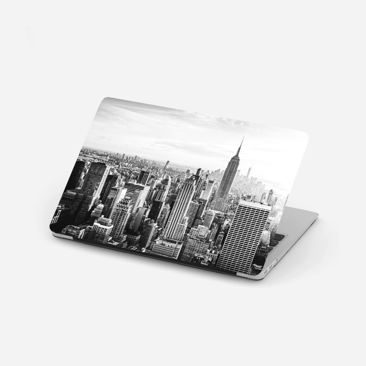 Laptop-Aufkleber New York panorama in schwarzweiß – Wallnifity® Laptop-Aufkleber New York panorama in schwarzweiß – Wallnifity®