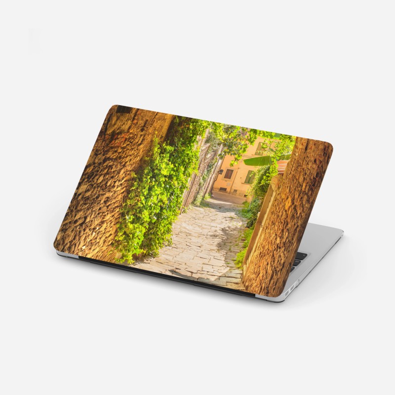 Laptop-Aufkleber sonnige gasse in der Toskana