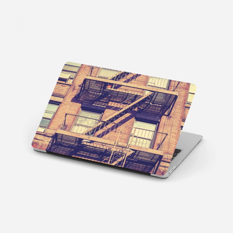 Laptop-Aufkleber vintage feuertreppen aus New York