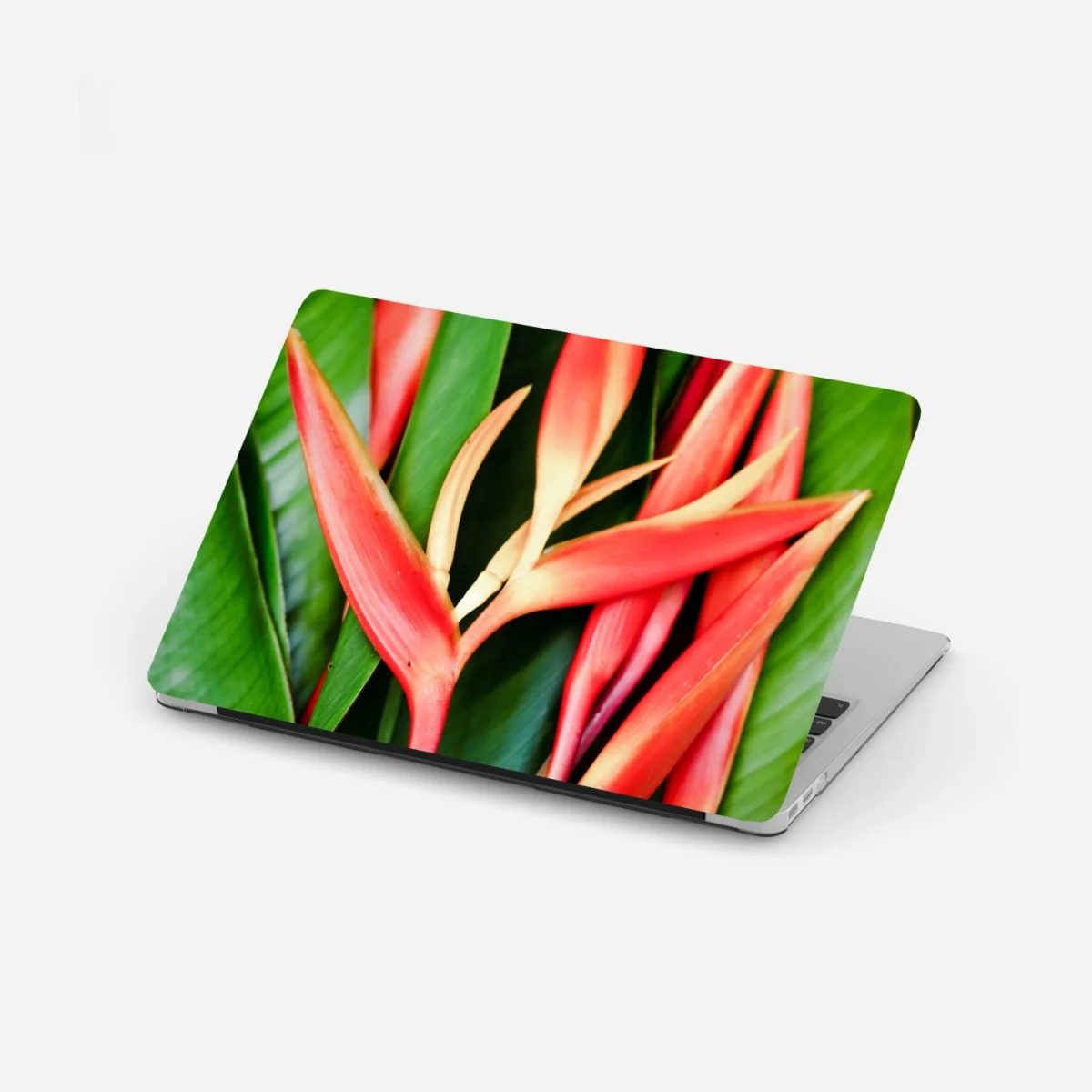 Laptop-Aufkleber leuchtende tropische heliconia-blüten – Wallnifity® Laptop-Aufkleber leuchtende tropische heliconia-blüten – Wallnifity®