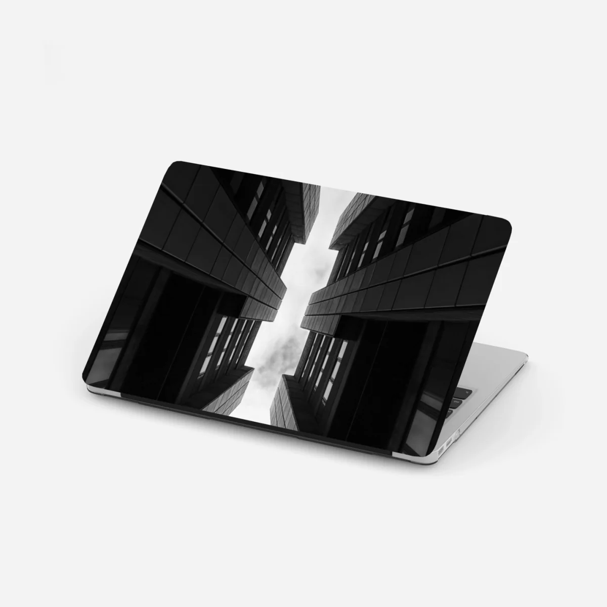Laptop-Aufkleber vertikale städtische symmetrie in monochrom – Wallnifity® Laptop-Aufkleber vertikale städtische symmetrie in monochrom – Wallnifity®