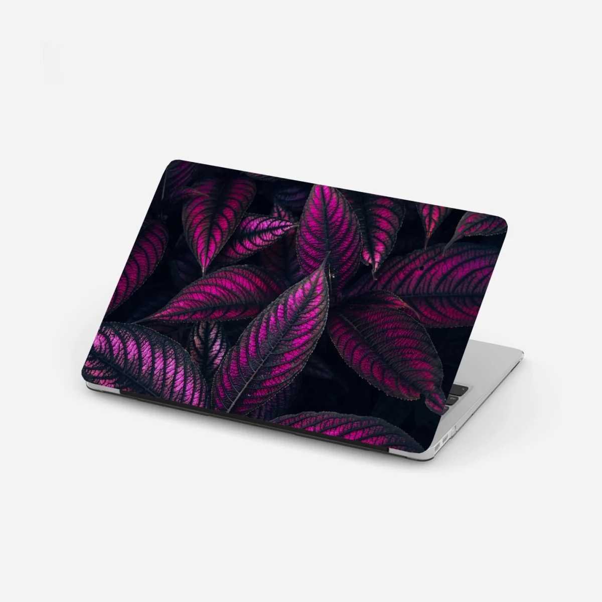 Laptop-Aufkleber leuchtendes violettes blättermotiv – Wallnifity® Laptop-Aufkleber leuchtendes violettes blättermotiv – Wallnifity®
