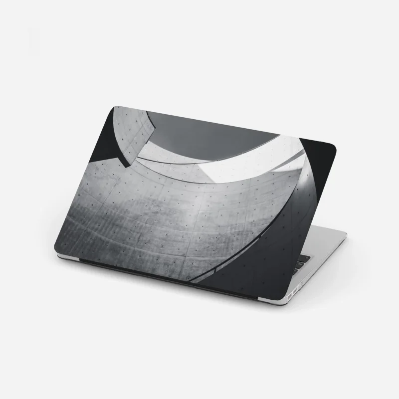 Laptop-Aufkleber geschwungene beton-spiraltreppe