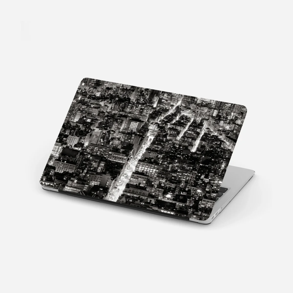 Laptop-Aufkleber monochrome stadtansicht bei nacht – Wallnifity® Laptop-Aufkleber monochrome stadtansicht bei nacht – Wallnifity®