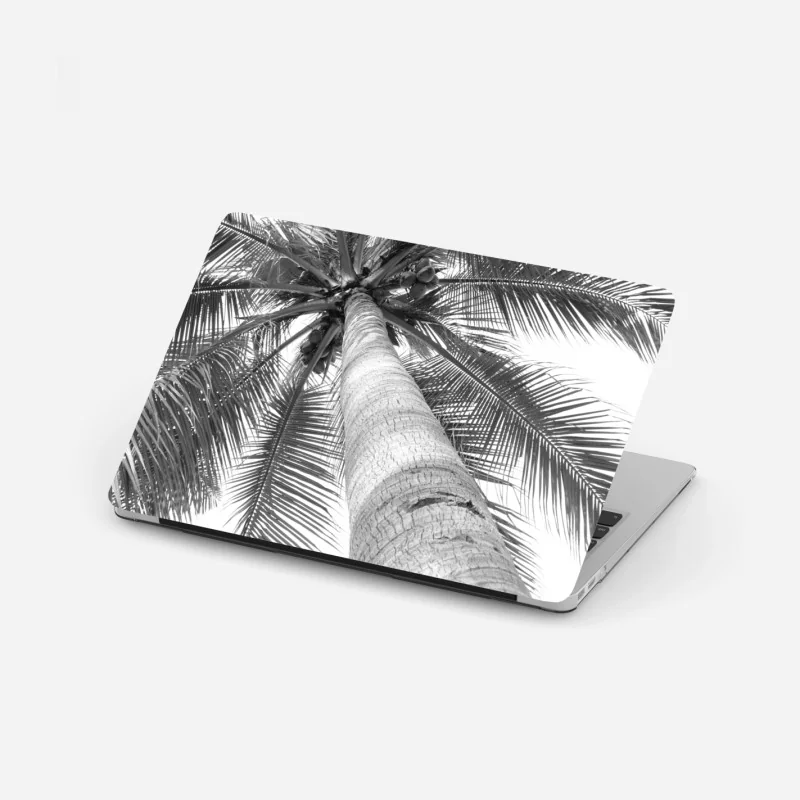 Laptop-Aufkleber monochrome palme aus der froschperspektive – Wallnifity® Laptop-Aufkleber monochrome palme aus der froschperspektive – Wallnifity®