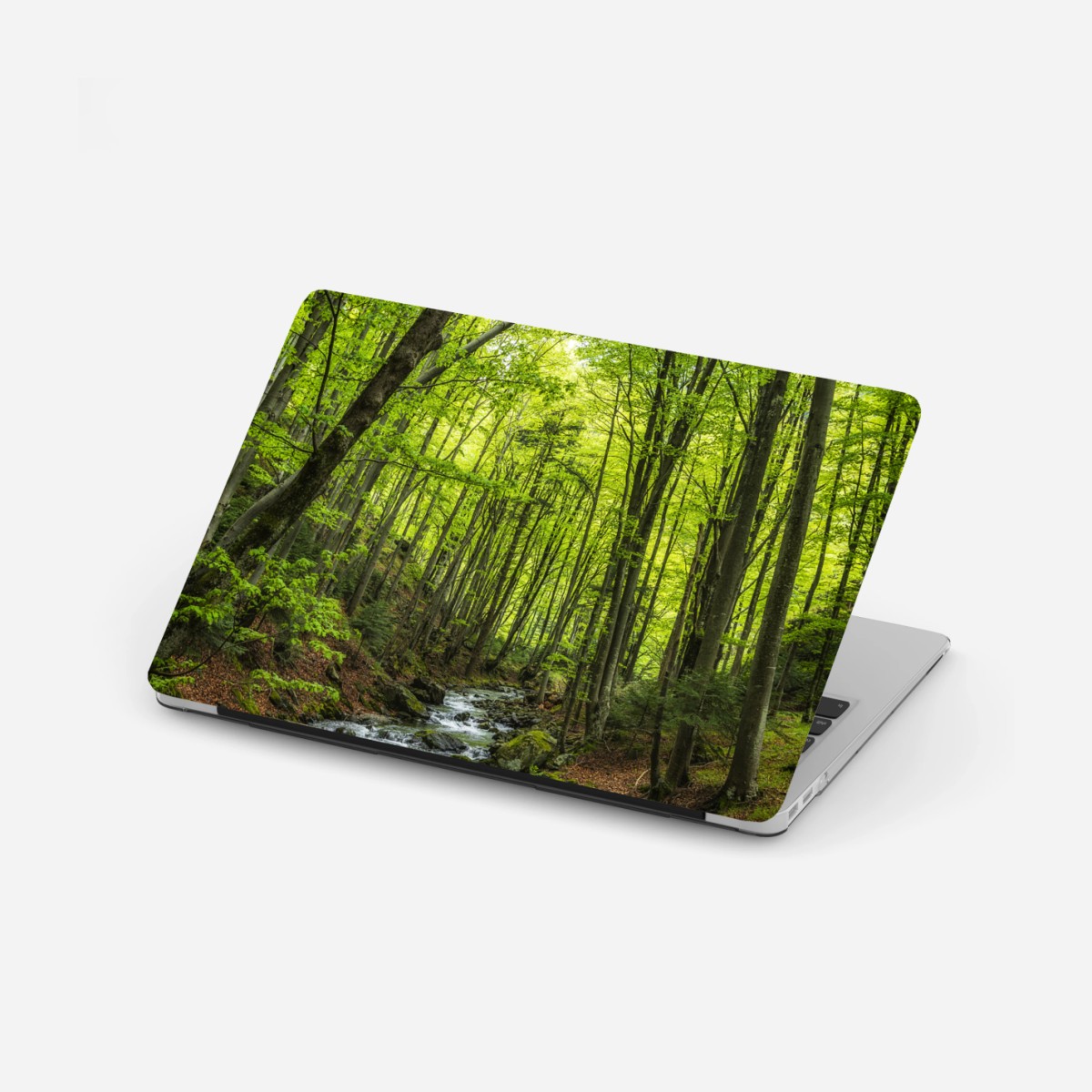 Laptop-Aufkleber ruhiger grüner waldbach – Wallnifity®