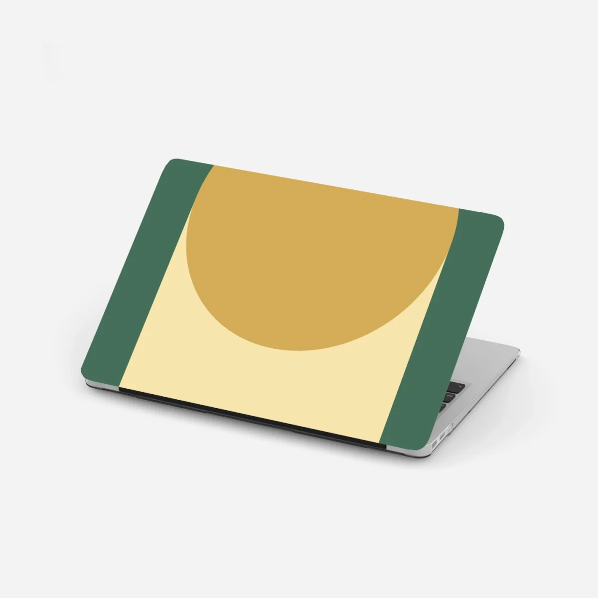 Laptop-Aufkleber goldene sonne über geometrischem block – Wallnifity®