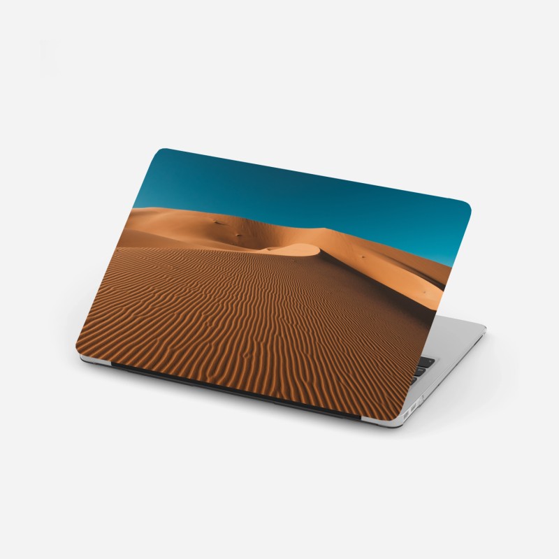 Laptop-Aufkleber goldene sanddünen unter tiefblauem himmel