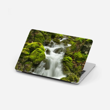 Laptop-Aufkleber moosiger wasserfall – Wallnifity®