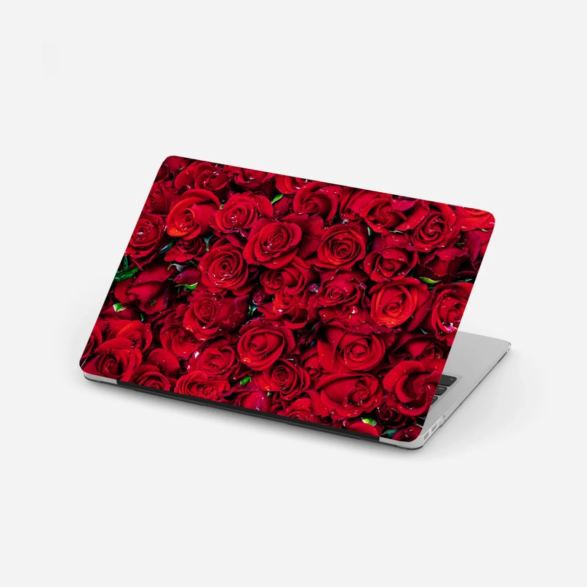 Laptop-Aufkleber dichte wand aus roten rosen – Wallnifity® Laptop-Aufkleber dichte wand aus roten rosen – Wallnifity®