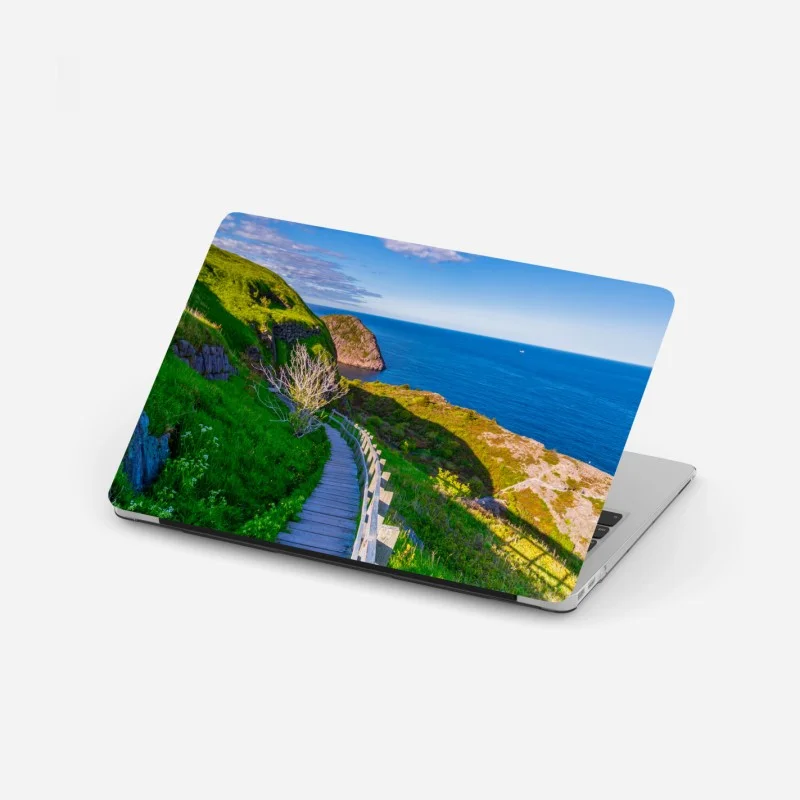 Laptop-Aufkleber küstenpfad mit blick auf das meer