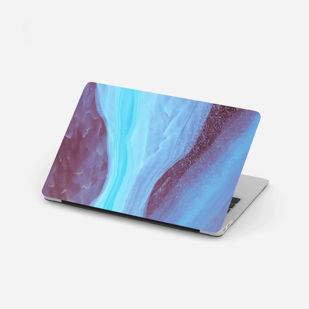 Laptop-Aufkleber ätherisches türkis-rosa marmormuster – Wallnifity® Laptop-Aufkleber ätherisches türkis-rosa marmormuster – Wallnifity®