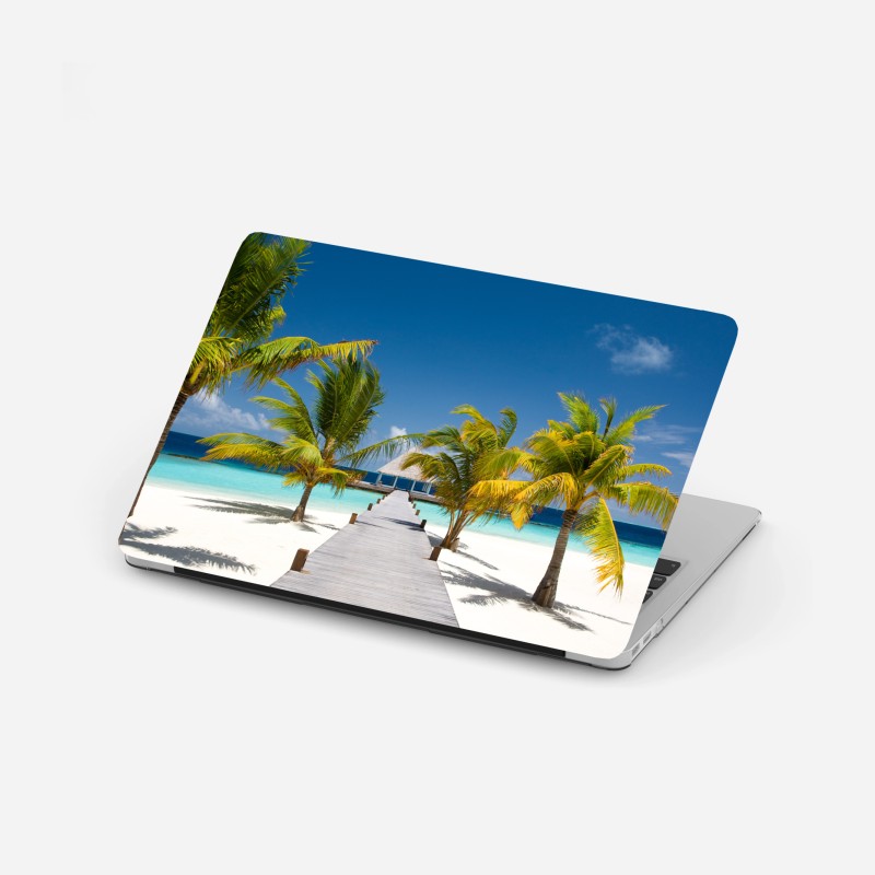 Laptop-Aufkleber Santorini meerblick terrasse – Wallnifity®