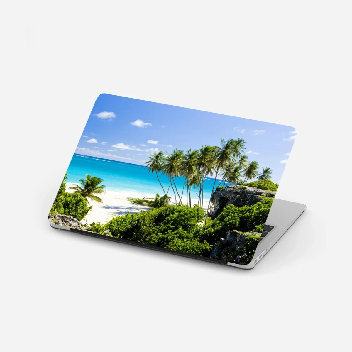 Laptop-Aufkleber Bottom Bay palmenstrand, Barbados – Wallnifity®