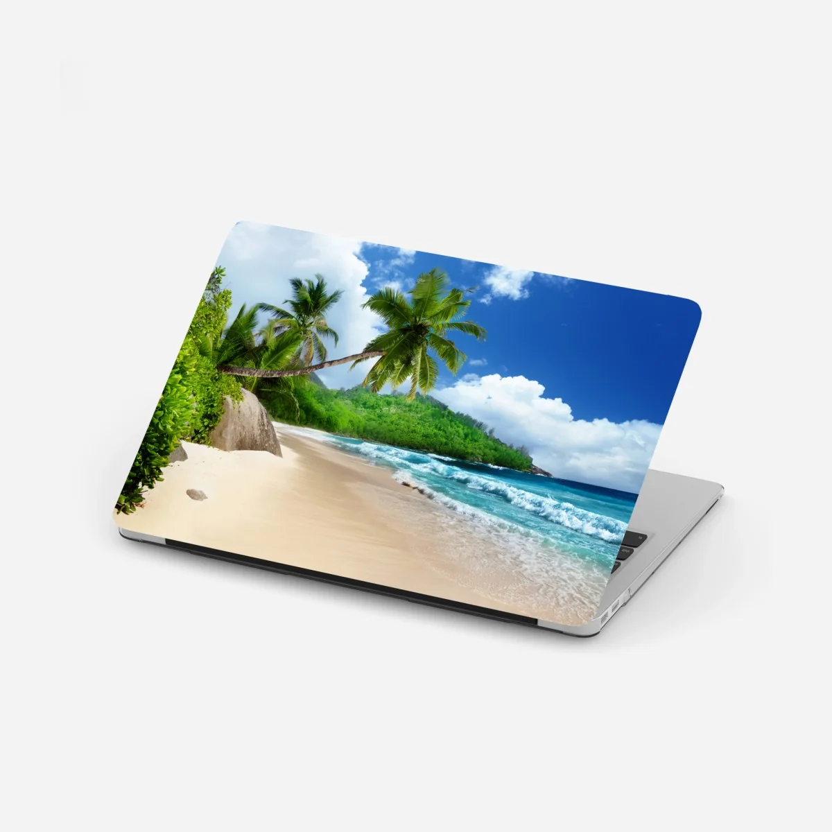 Laptop-Aufkleber ruhiger tropischer strand auf Mahe, Seychellen – Wallnifity® Laptop-Aufkleber ruhiger tropischer strand auf Mahe, Seychellen – Wallnifity®