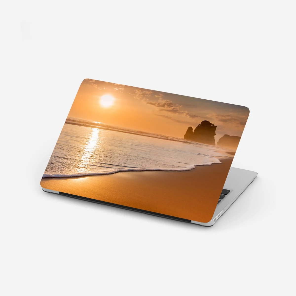 Laptop-Aufkleber goldener sonnenuntergang am strand – Wallnifity® Laptop-Aufkleber goldener sonnenuntergang am strand – Wallnifity®