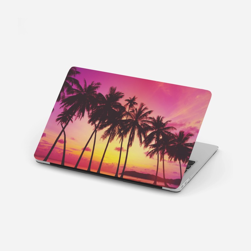 Laptop-Aufkleber tropischer sonnenuntergang mit palmen, Thailand