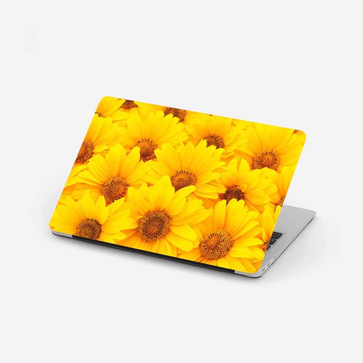 Laptop-Aufkleber leuchtende gelbe sonnenblumen in nahaufnahme – Wallnifity®