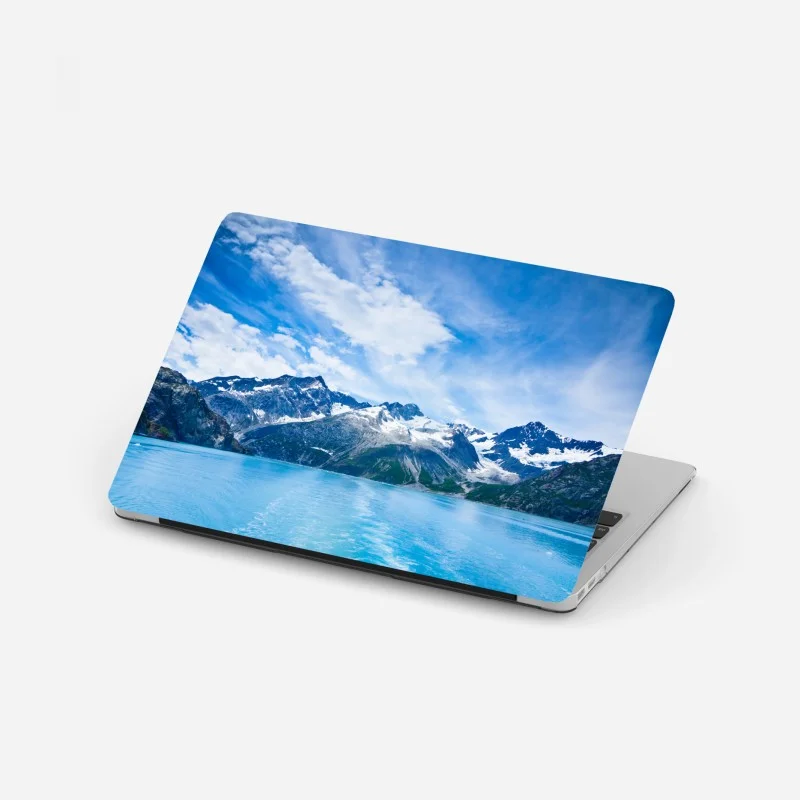 Laptop-Aufkleber schneebedeckte gipfel in Glacier Bay, Alaska
