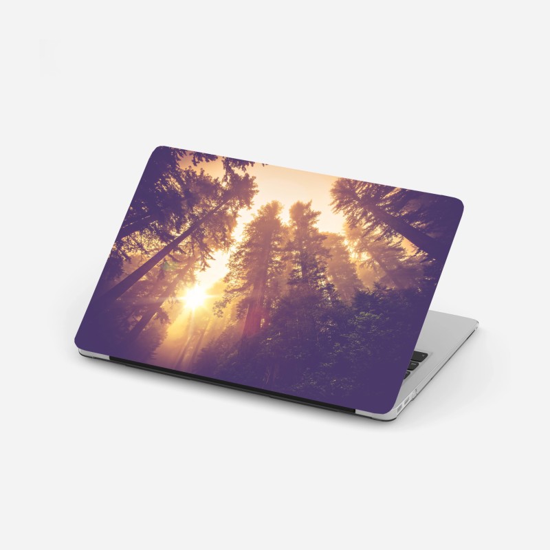 Laptop-Aufkleber sonnige gelbe 3d-abstrakte kurve – Wallnifity®