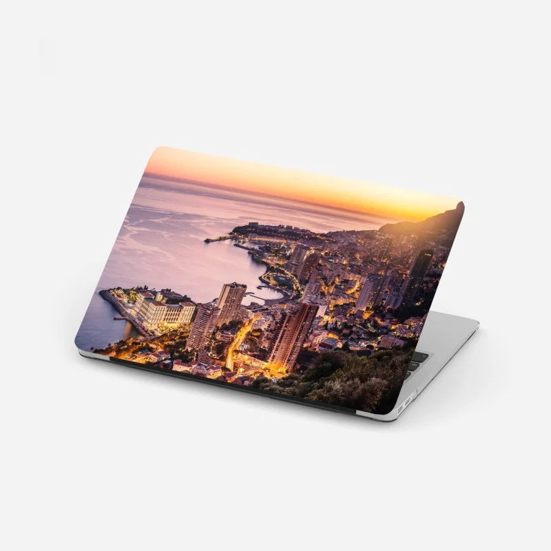 Laptop-Aufkleber sonnenuntergang über der städtischen küstenlinie – Wallnifity® Laptop-Aufkleber sonnenuntergang über der städtischen küstenlinie – Wallnifity®