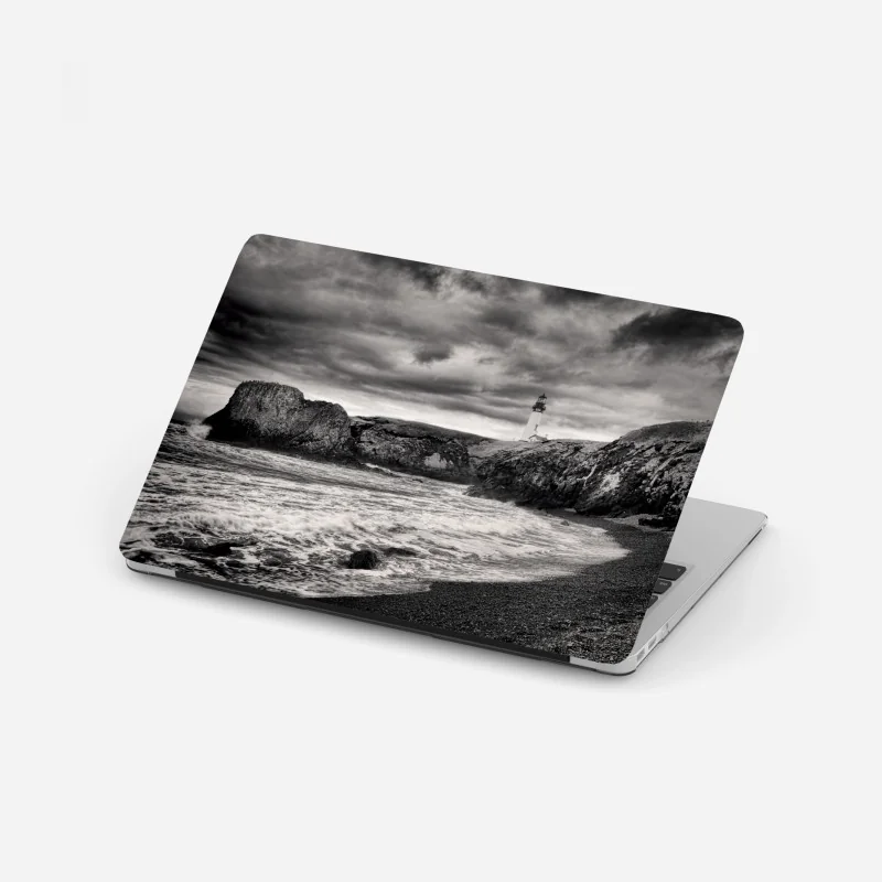 Laptop-Aufkleber federmuster in marineblau und rosa – Wallnifity®