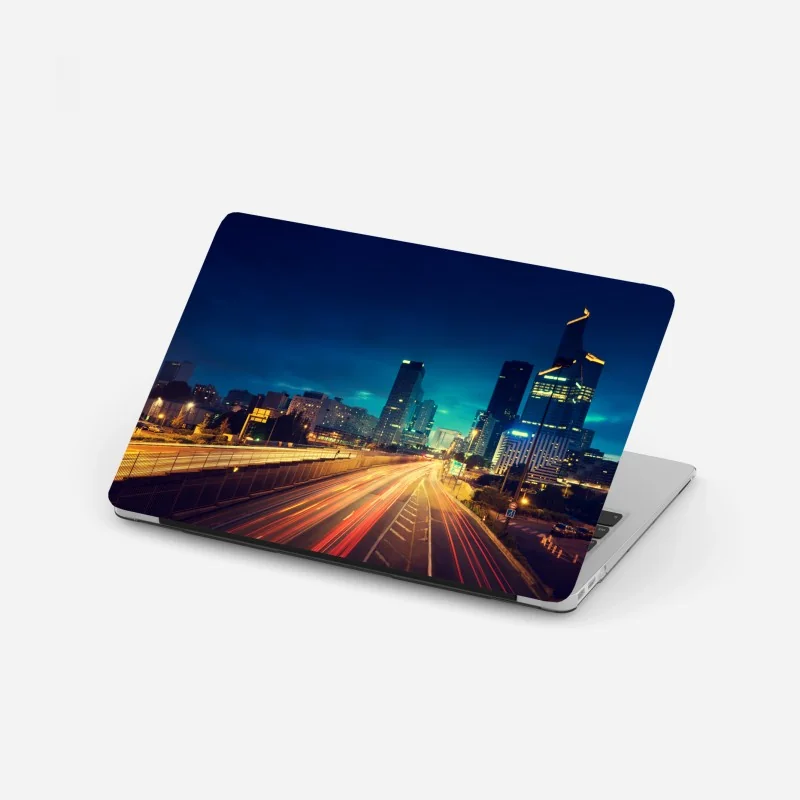 Laptop-Aufkleber sonniger grüner wald im frühling – Wallnifity®