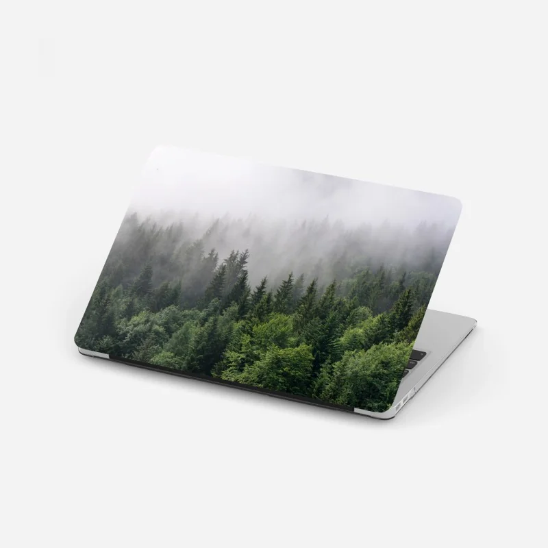 Laptop-Aufkleber tropisches orchideenmuster auf dunklem hintergrund – Wallnifity®