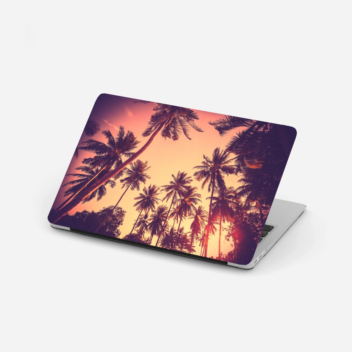 Laptop-Aufkleber vintage tropischer sonnenuntergang mit palmen – Wallnifity®