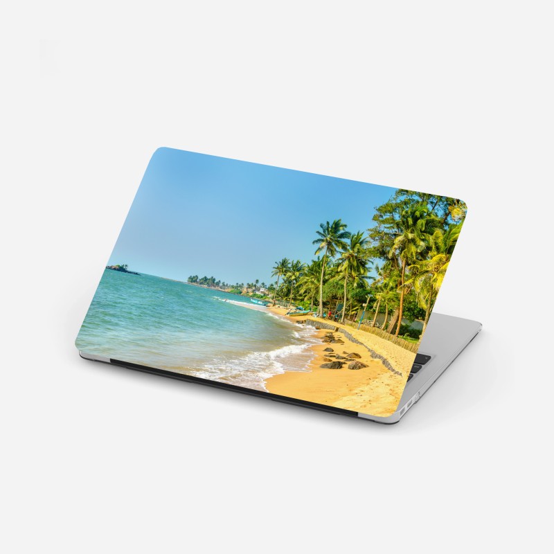 Laptop-Aufkleber sonniger grüner wald im frühling – Wallnifity®