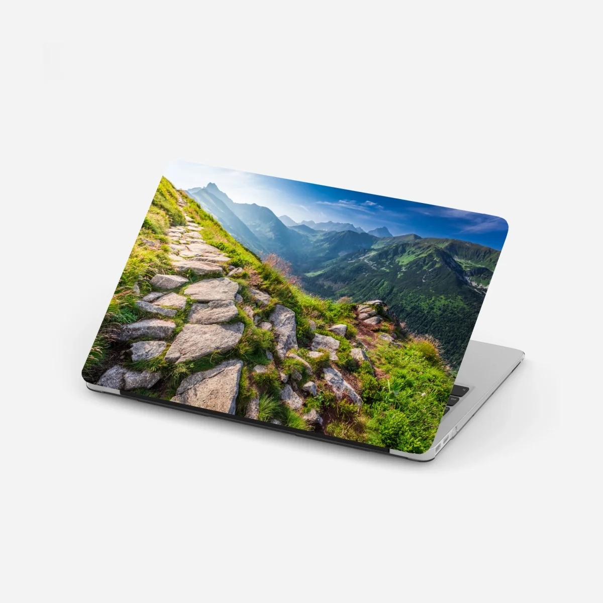 Laptop-Aufkleber sonnenaufgang über dem Tatra-wanderweg – Wallnifity®