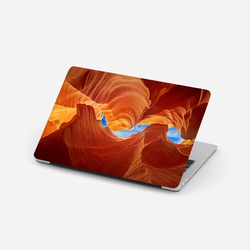 Laptop-Aufkleber sonnige gelbe 3d-abstrakte kurve – Wallnifity®