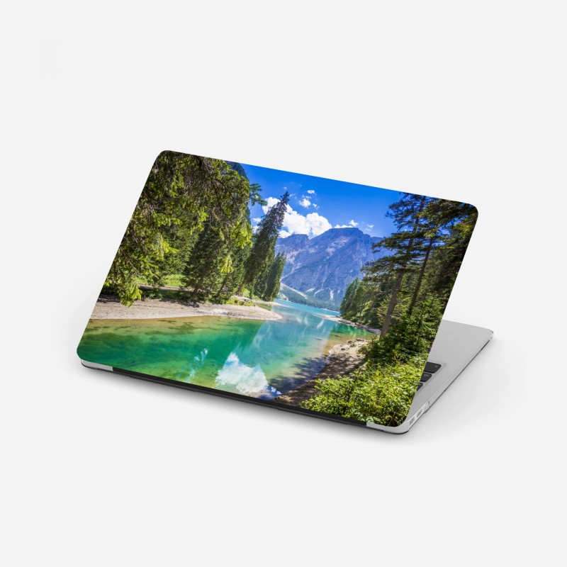 Laptop-Aufkleber sonnenuntergang am steg zum ruhigen horizont – Wallnifity®