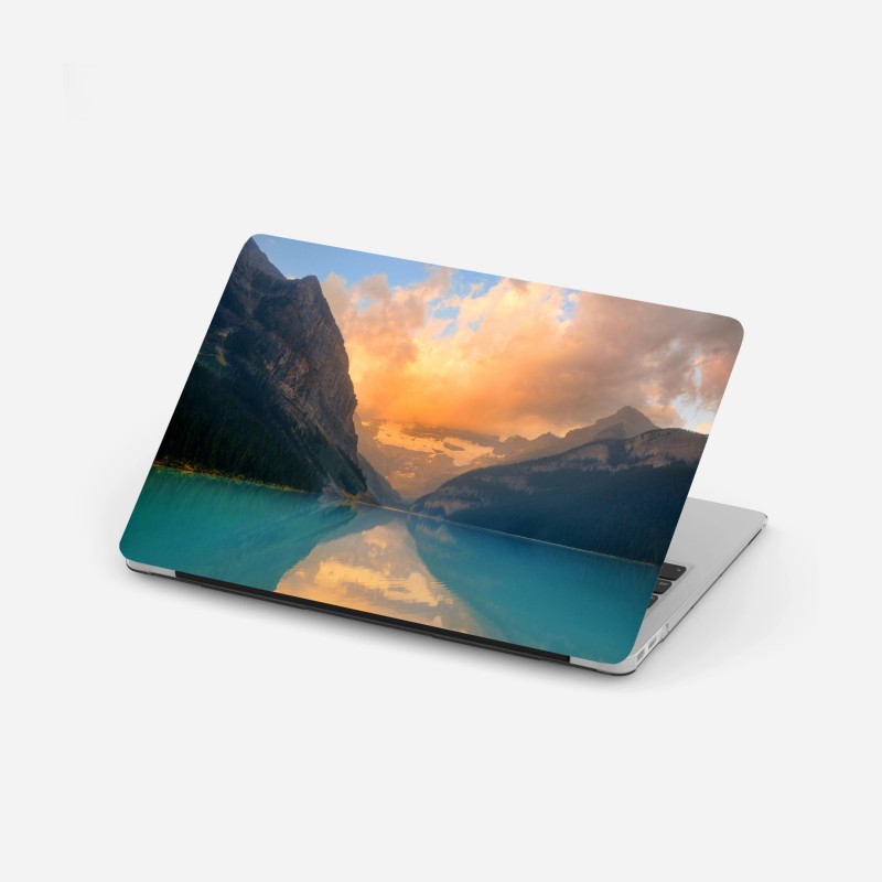 Laptop-Aufkleber sonnenaufgang über Lake Louise, Banff