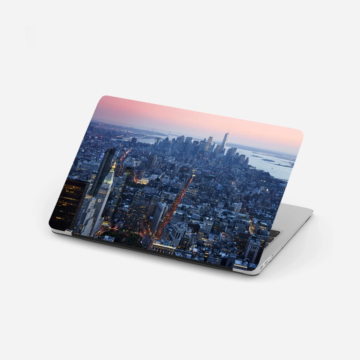 Laptop-Aufkleber sonnenuntergang über Manhattan skyline – Wallnifity®