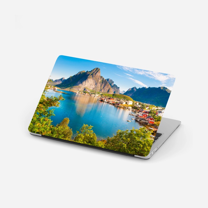 Laptop-Aufkleber ruhiger bambuswald mit pfad – Wallnifity®