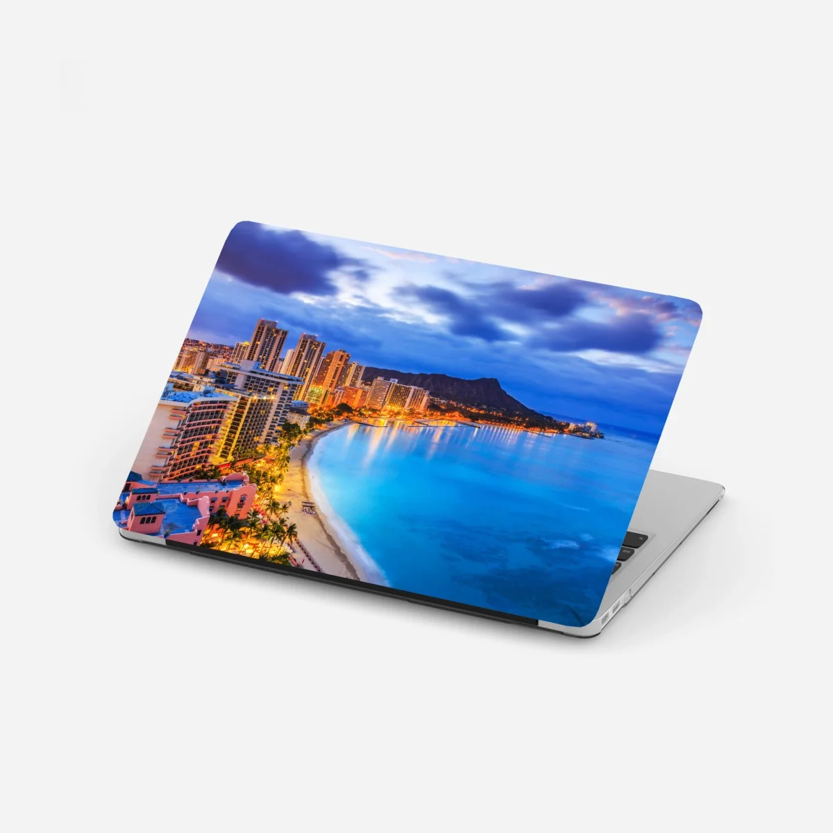 Laptop-Aufkleber Honolulu skyline bei dämmerung – Wallnifity® Laptop-Aufkleber Honolulu skyline bei dämmerung – Wallnifity®