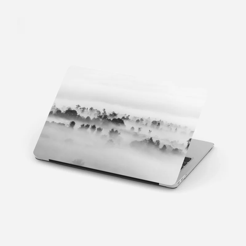 Laptop-Aufkleber monochromatischer birkenwald – Wallnifity®