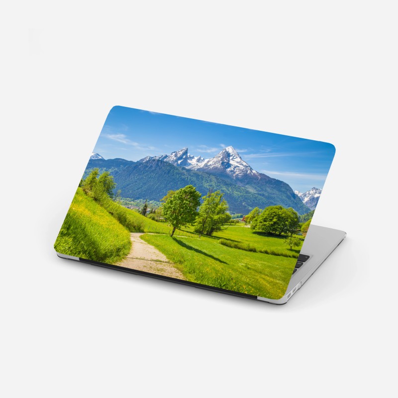 Laptop-Aufkleber leuchtende orange sonnenblume nahaufnahme – Wallnifity®