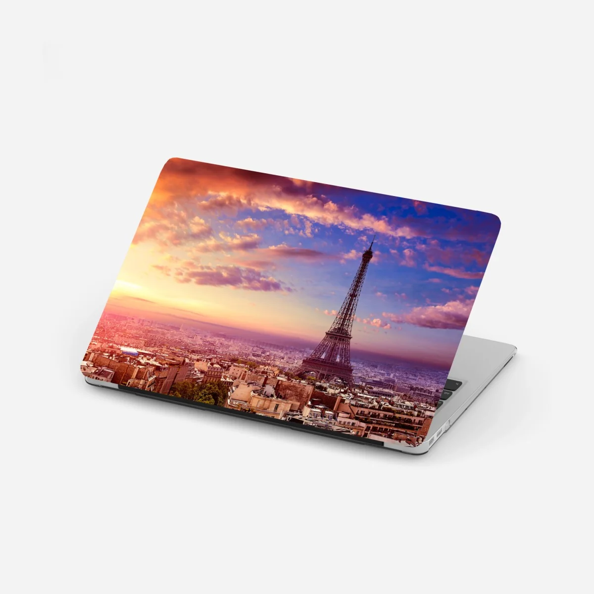 Laptop-Aufkleber sonnenuntergang über dem Eiffelturm – Wallnifity®