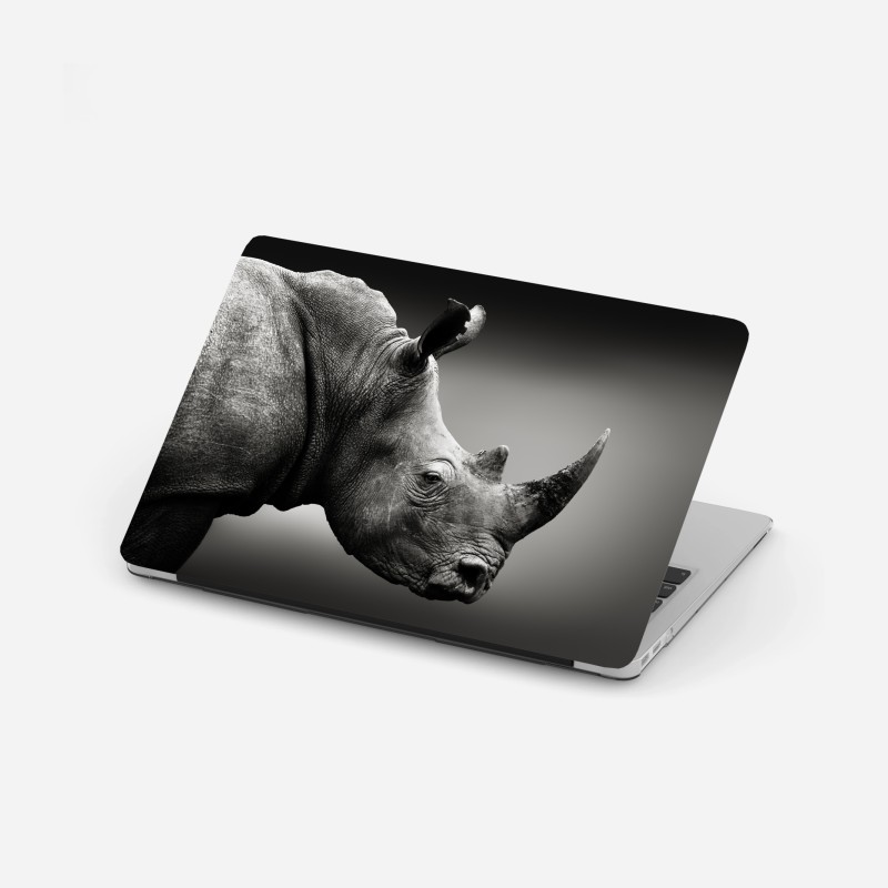 Laptop-Aufkleber rotes botanisches blättermuster – Wallnifity®