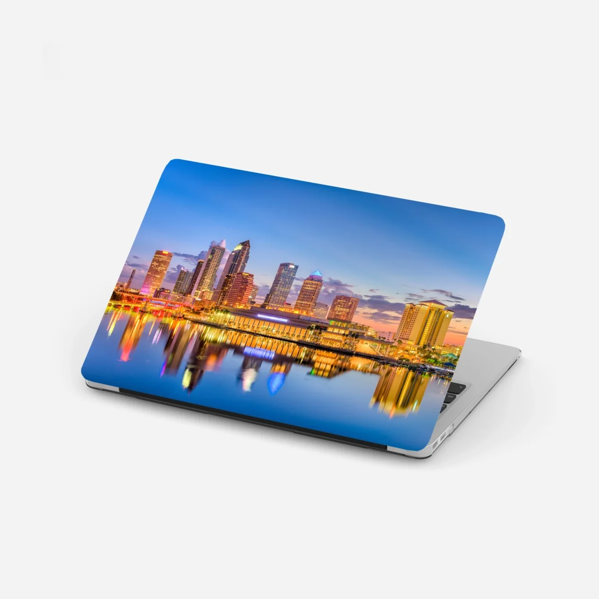Laptop-Aufkleber Tampa skyline bei dämmerung – Wallnifity®