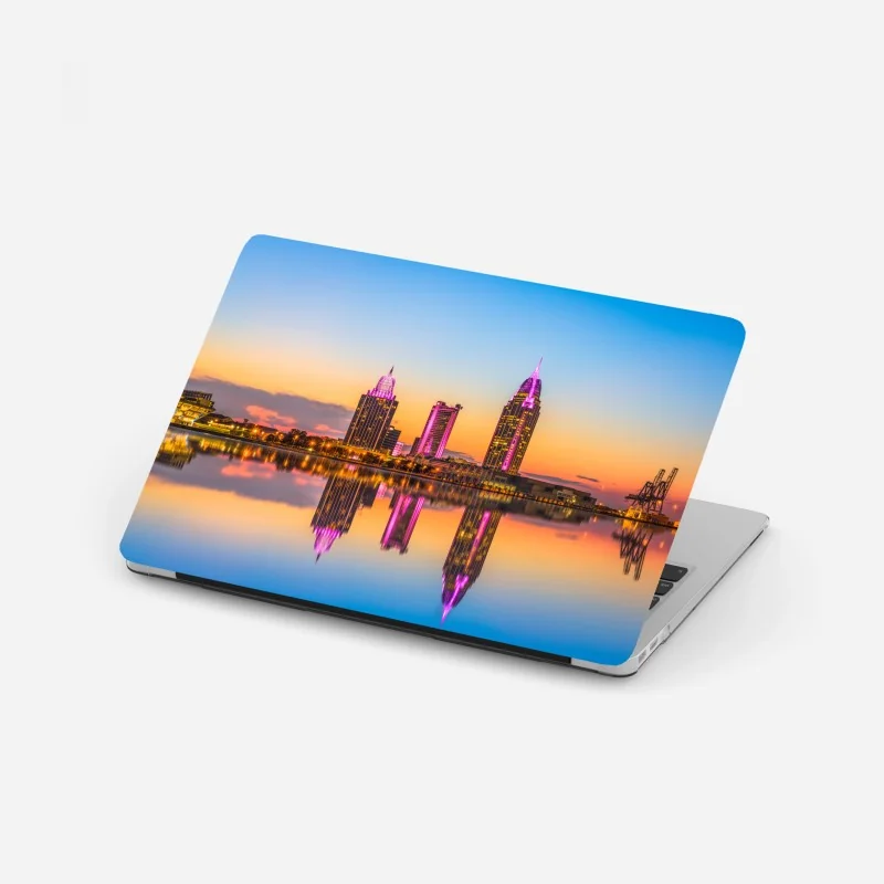 Laptop-Aufkleber dramatische schwarzweiß-welle des ozeans – Wallnifity®