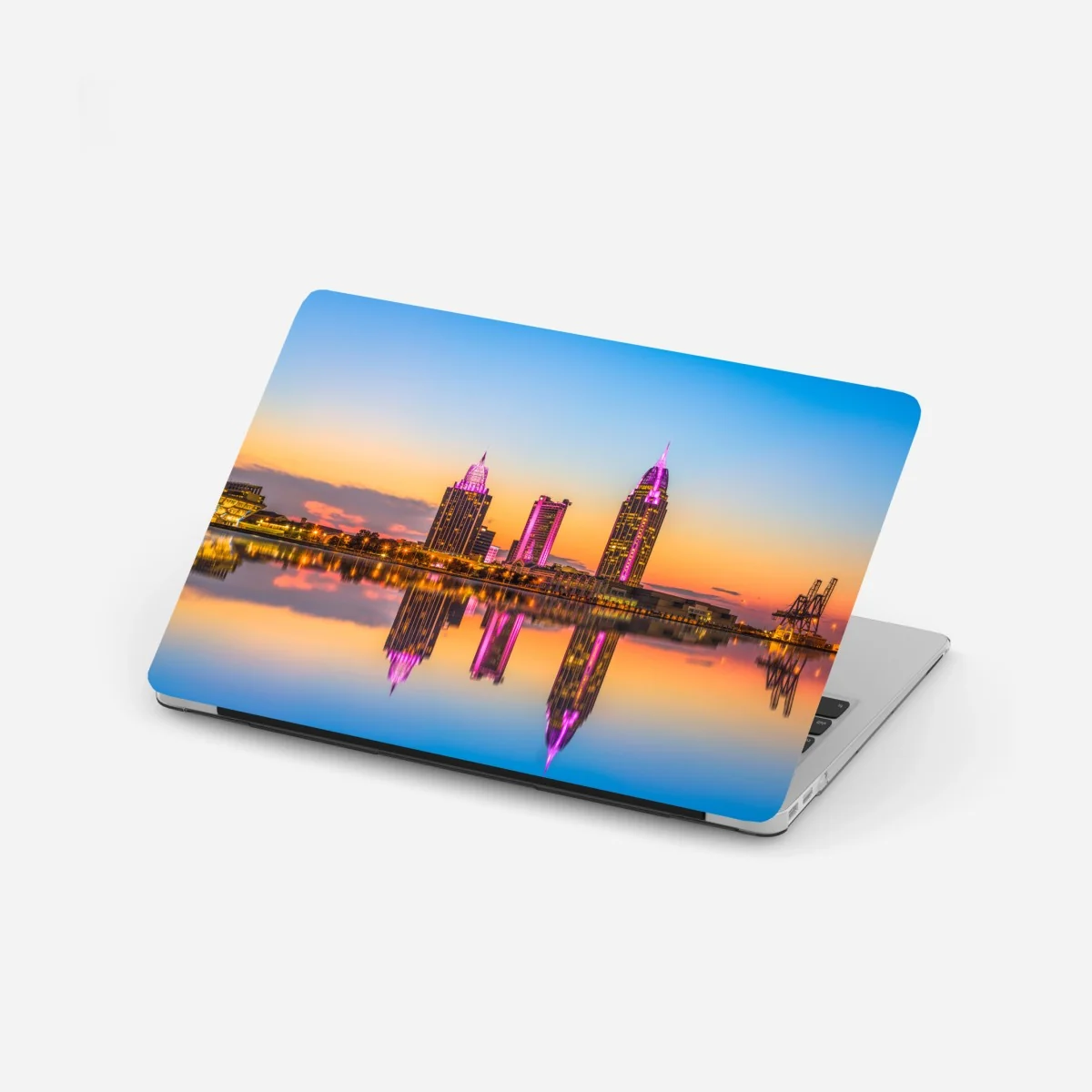 Laptop-Aufkleber panorama von Mobile bei sonnenuntergang – Wallnifity®