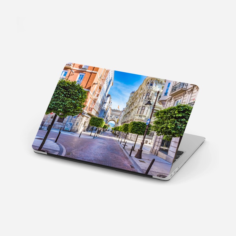 Laptop-Aufkleber Eiffelturm am Champ de Mars, lebendige pariser skyline – Wallnifity®