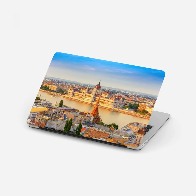 Laptop-Aufkleber Budapest skyline mit dem ungarischen Parlament am Donauufer
