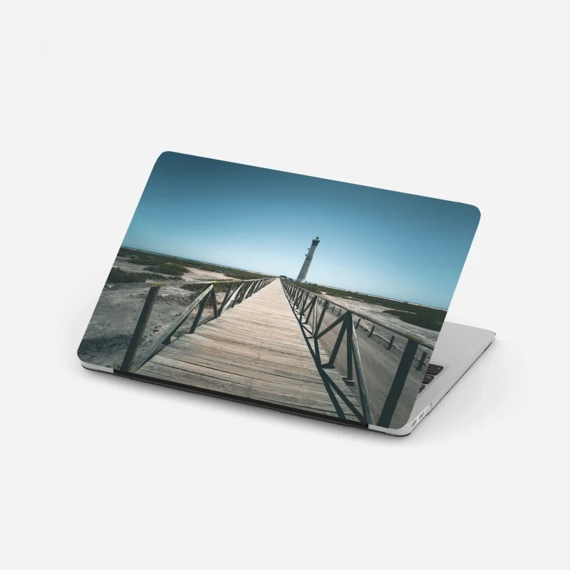Laptop-Aufkleber leuchtturm am ende des stegs